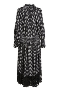 Robe longue imprimée - Black Little Bouquet