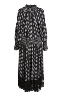 Robe longue imprimée - Black Little Bouquet