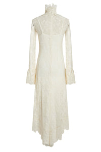 Robe manches longues en dentelle - Ivory