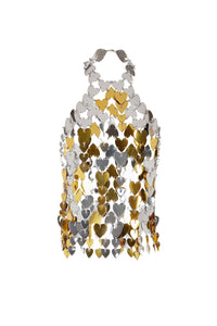 Two-tone heart top - Silver & Gold