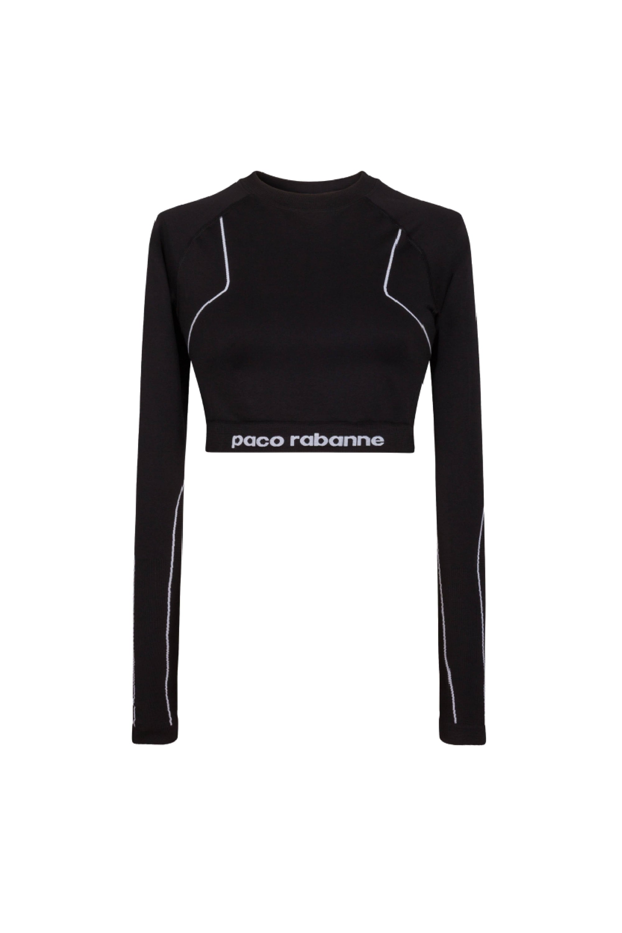 Crop top Bodyline à manches longues - Black & White