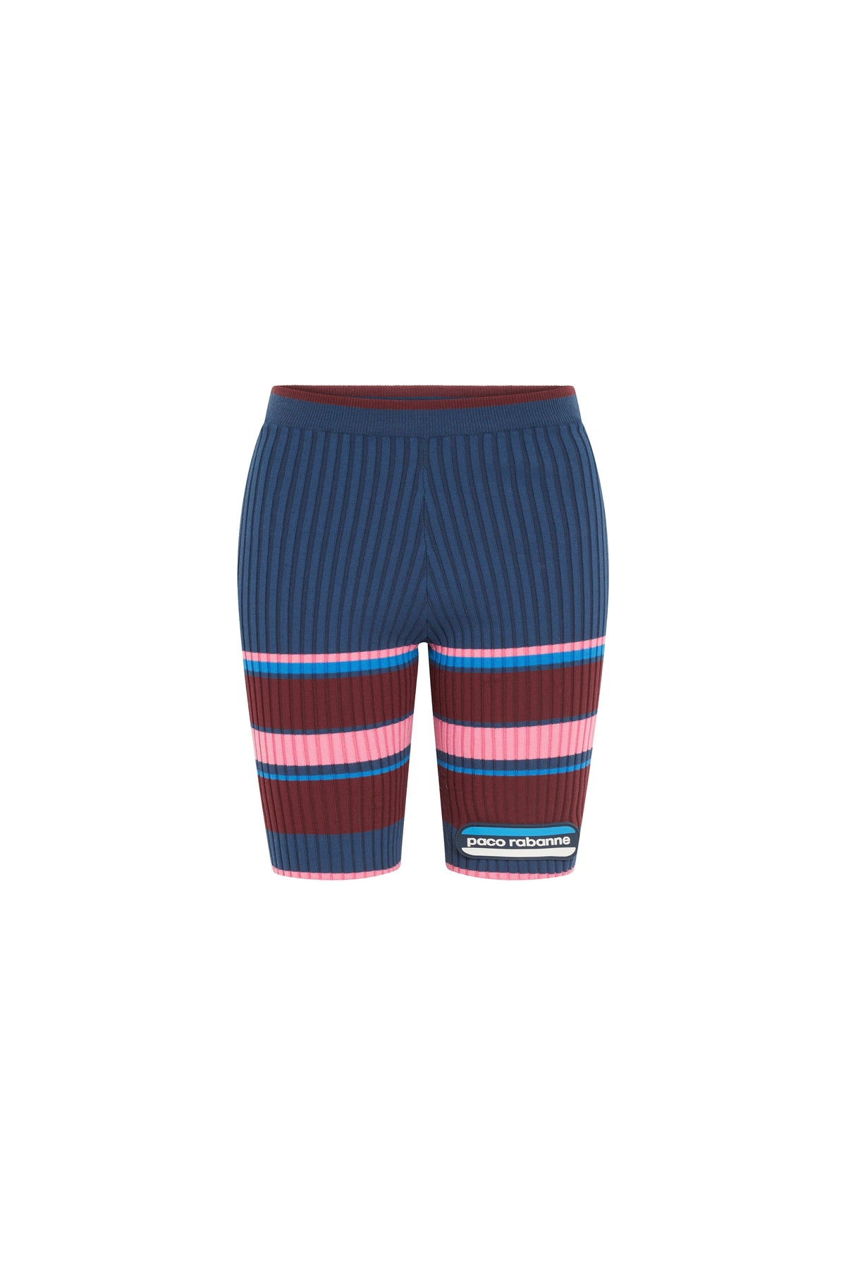 Cycliste côtelé tricolore - Navy Pink