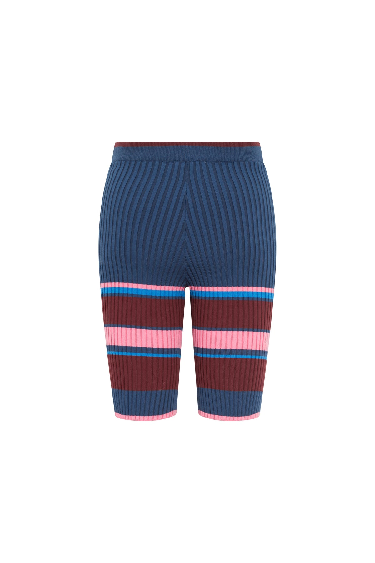 Cycliste côtelé tricolore - Navy Pink