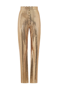 Sequin trousers - Gold