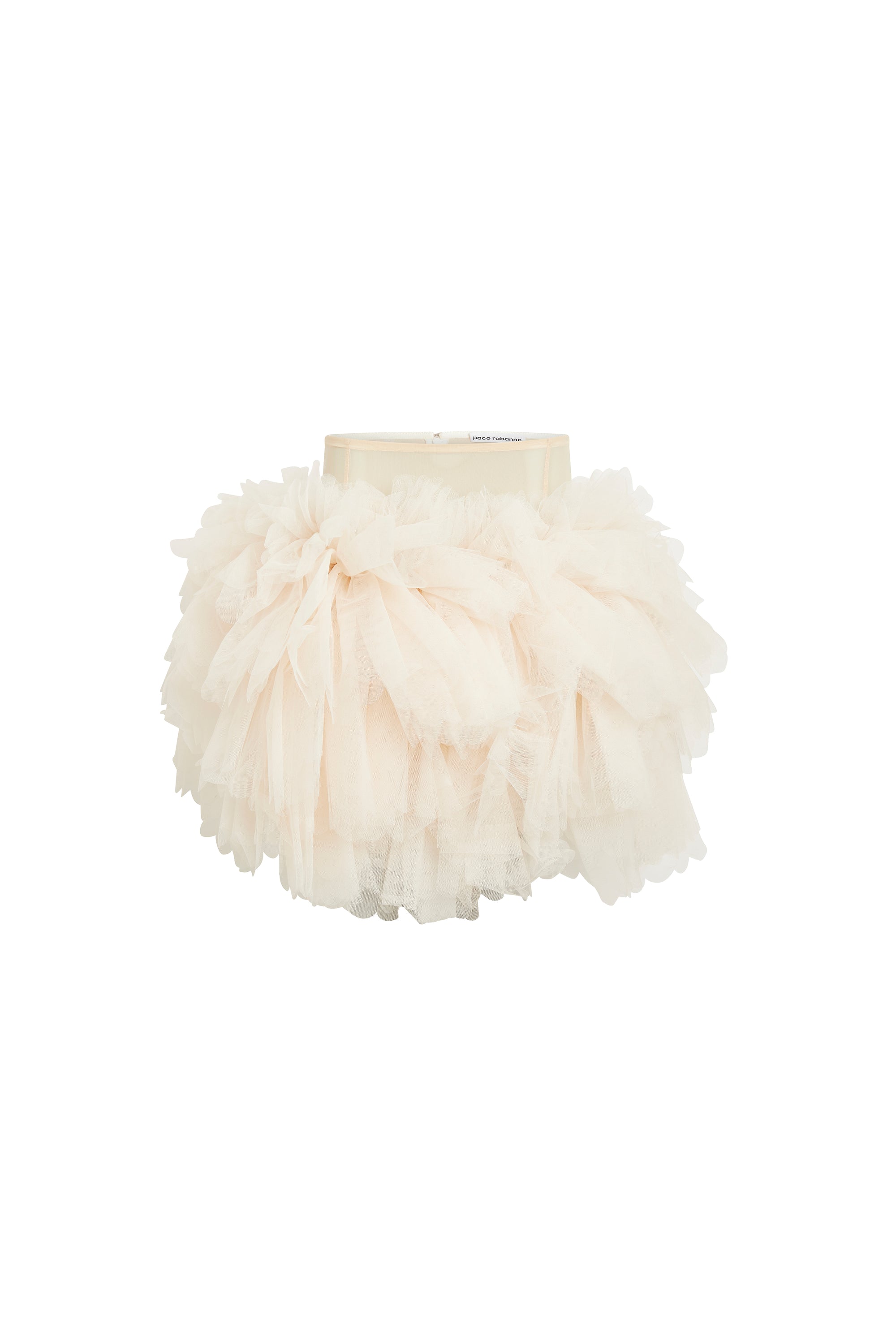 Short tulle skirt - Ecru