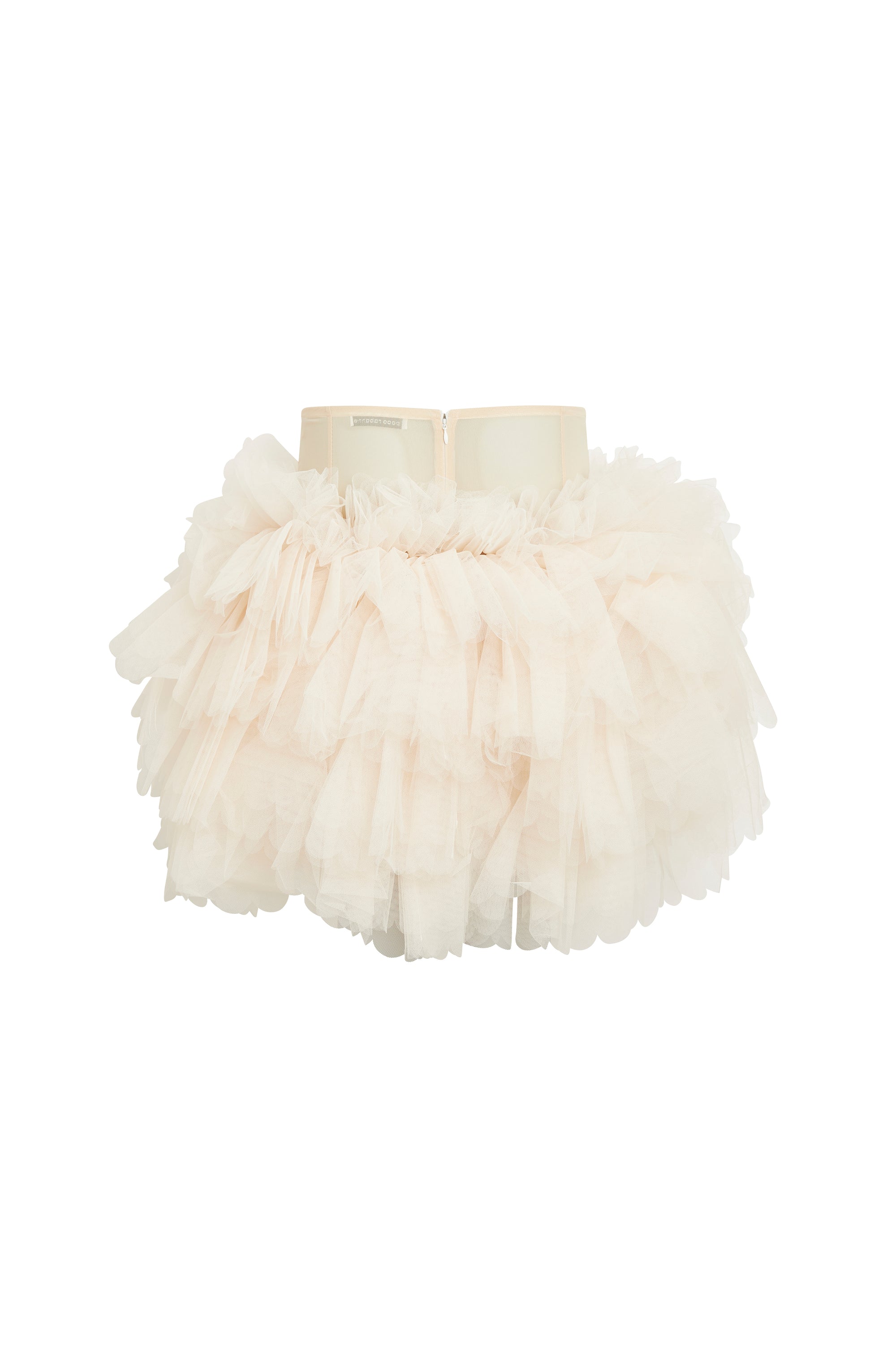 Short tulle skirt - Ecru