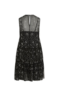Silk short dress - Black