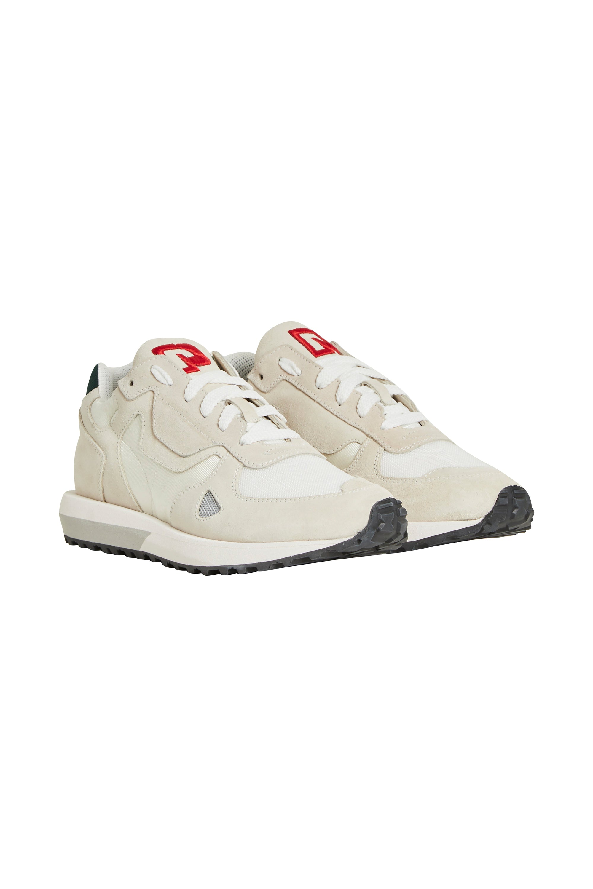 Suede running trainers - White