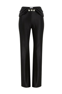 Pantalon droit double drapé - Black