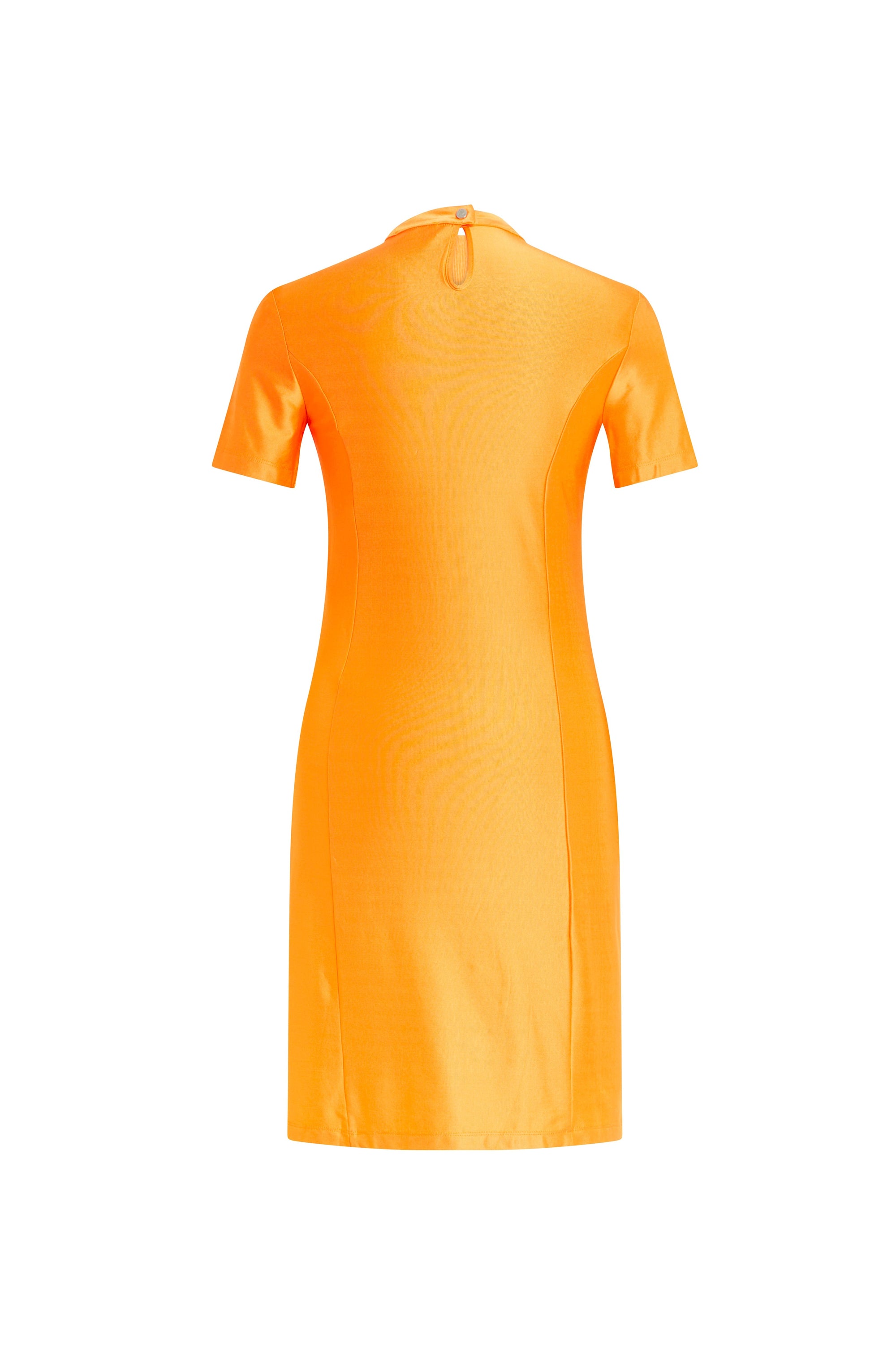 Short draped dress with press studs - Light Orange