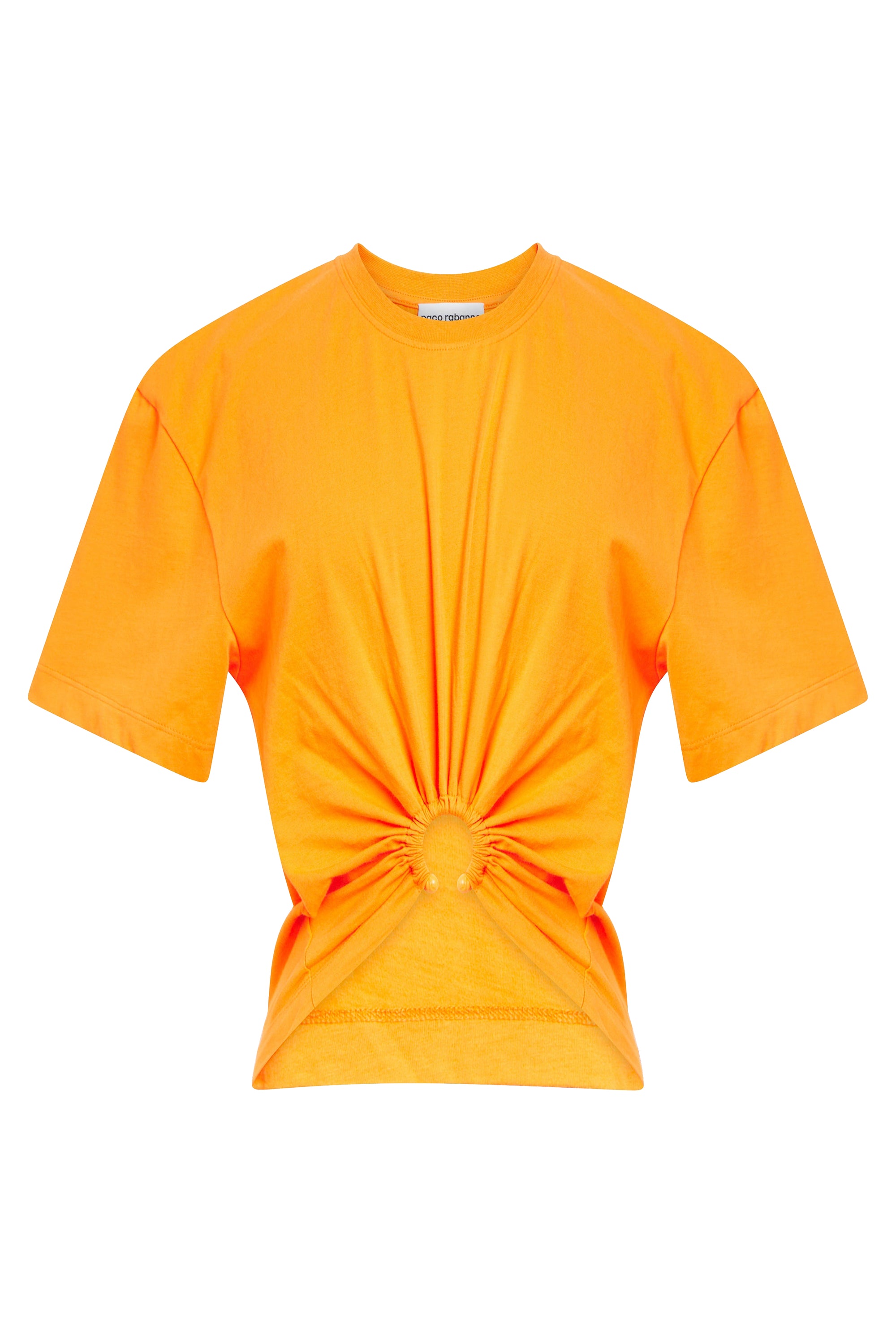 Draped T-shirt with piercing - Light Orange