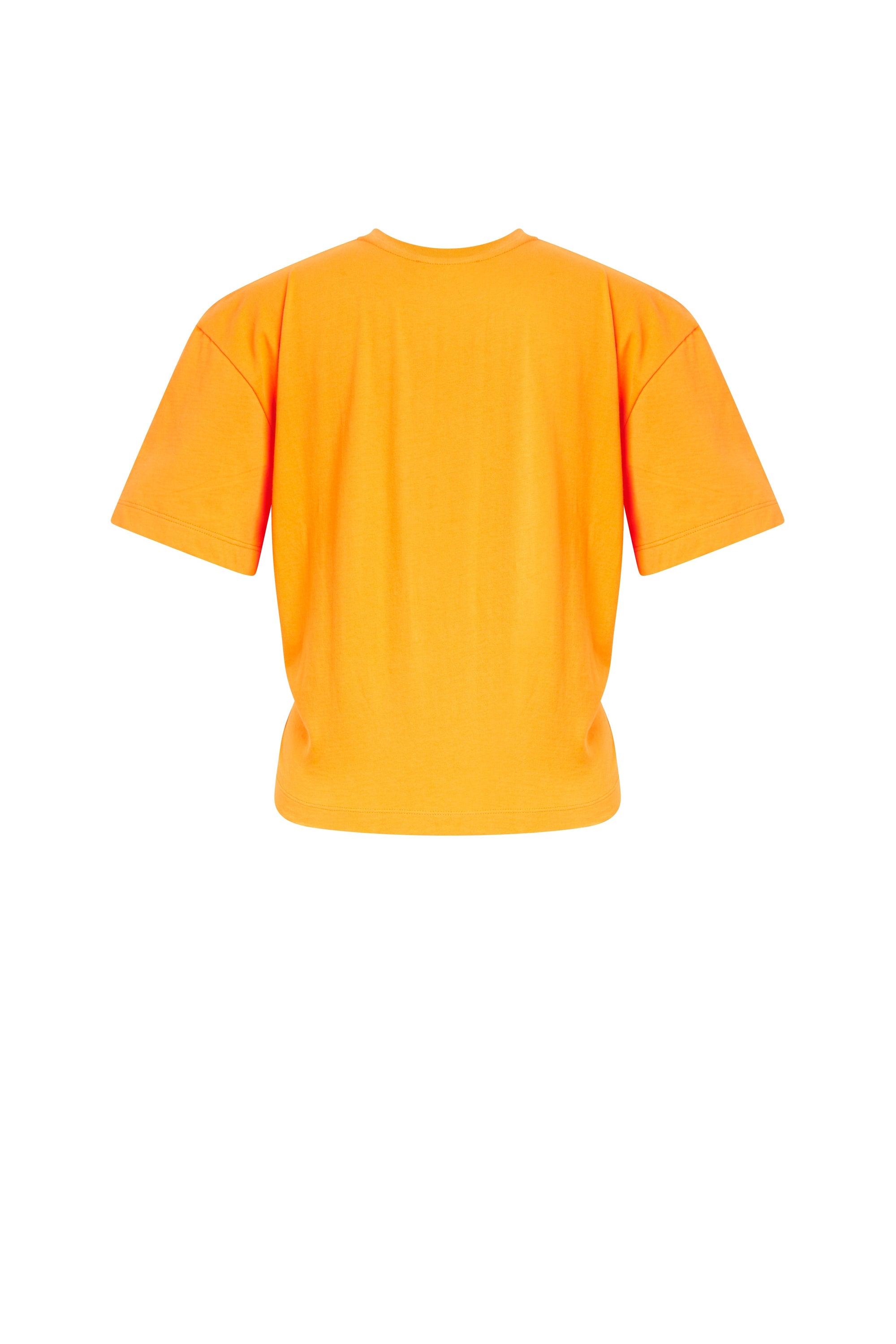 Draped T-shirt with piercing - Light Orange