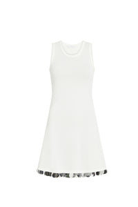 1969 short dress with sequins - Coconut Milk