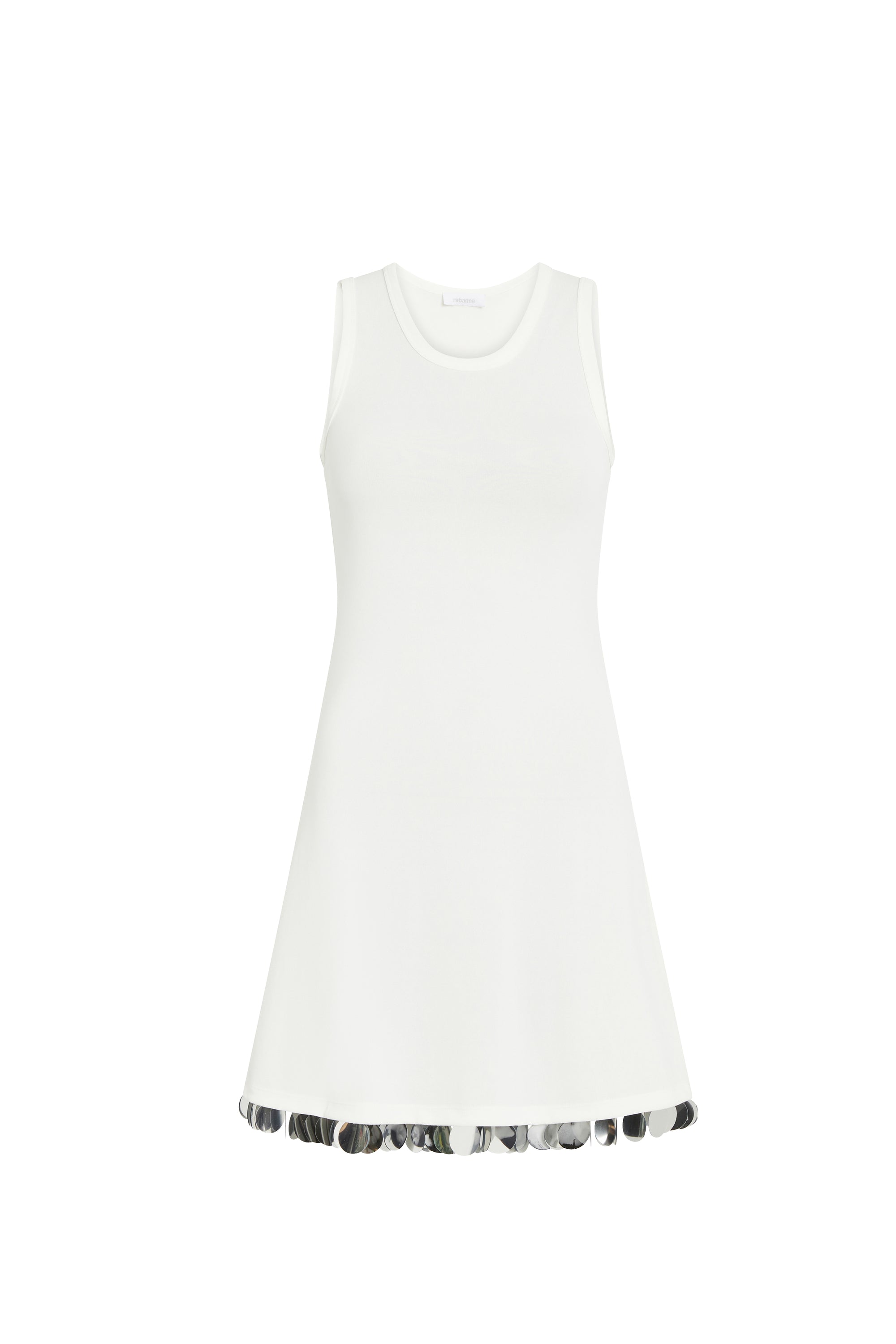 1969 short dress with sequins - Coconut Milk