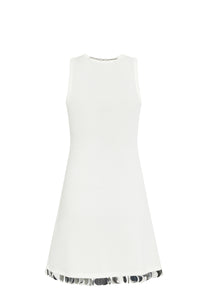 1969 short dress with sequins - Coconut Milk