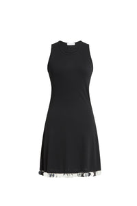 Robe courte avec pastilles 1969 - Black