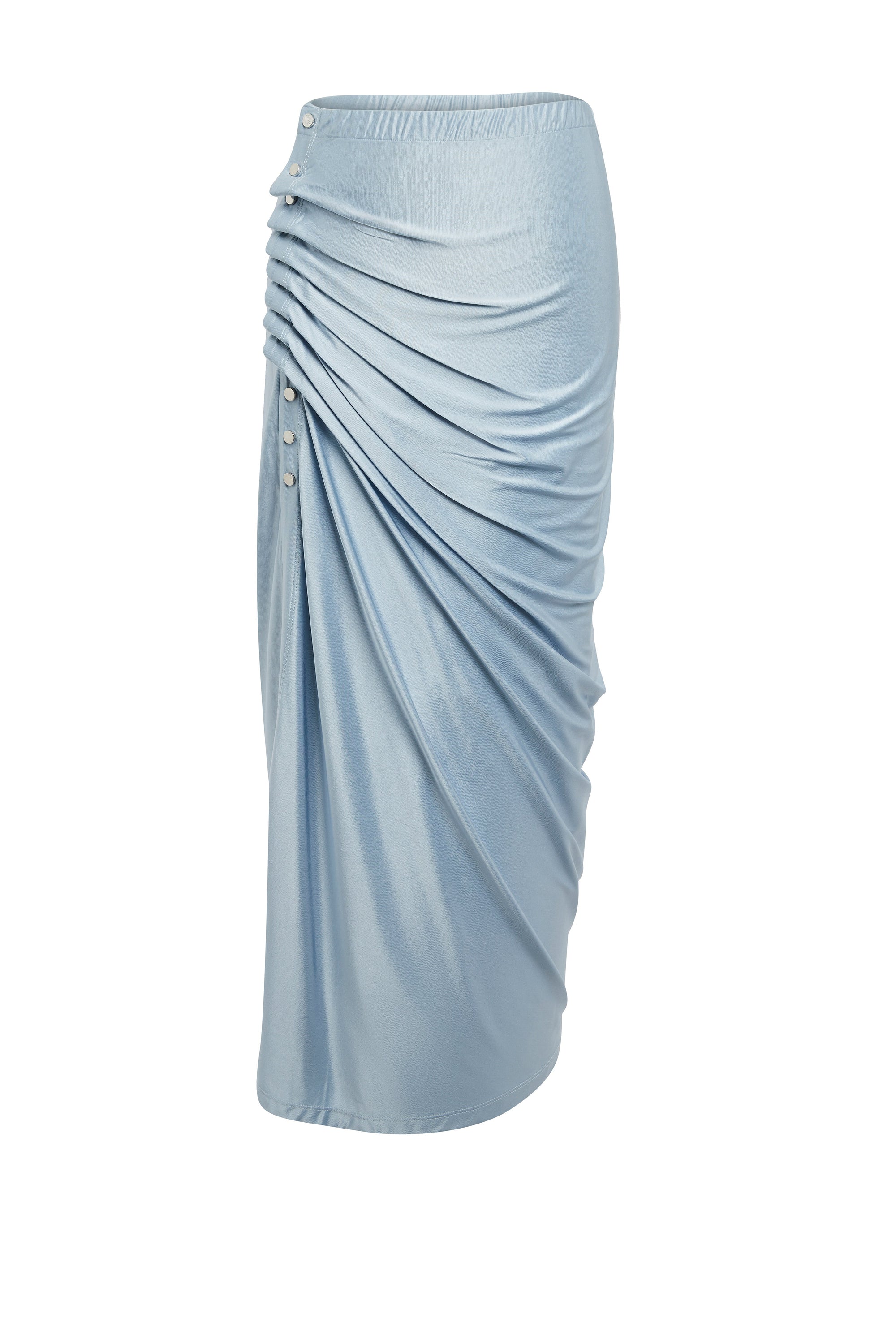 Jupe longue drapée - Faded blue