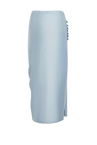 Jupe longue drapée - Faded blue