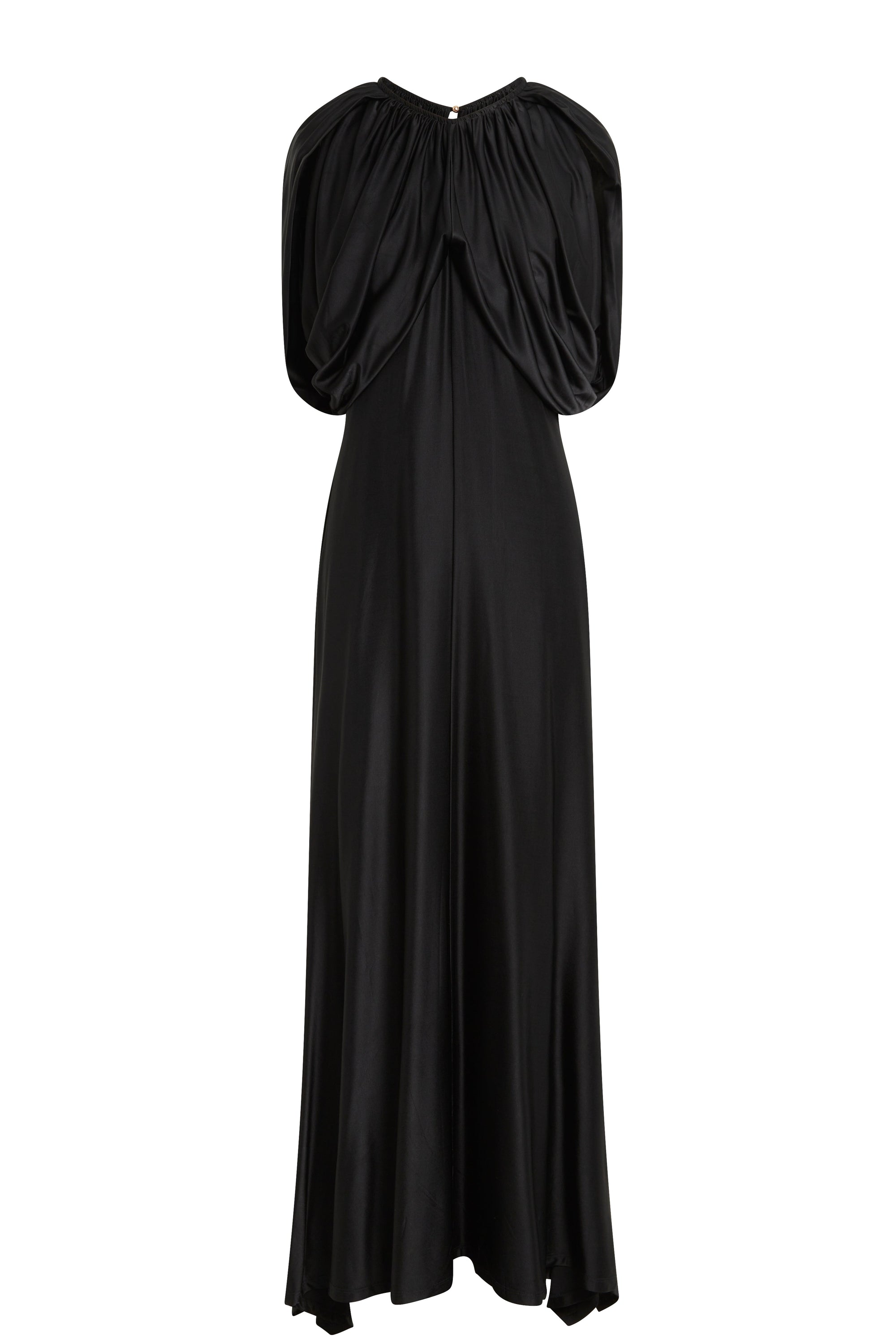 Robe longue à détails drapés - Black