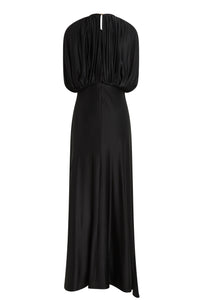 Robe longue à détails drapés - Black