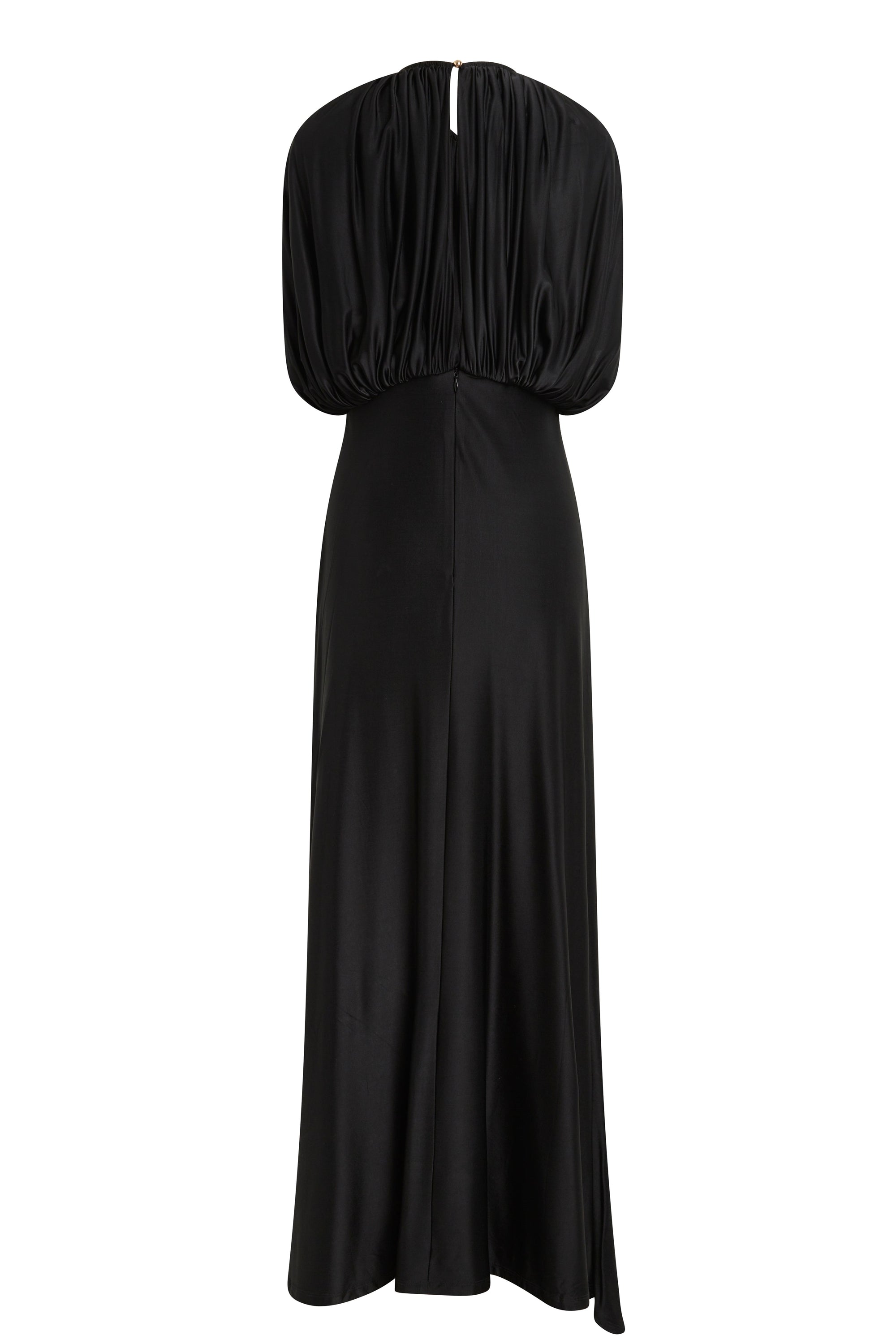 Robe longue à détails drapés - Black