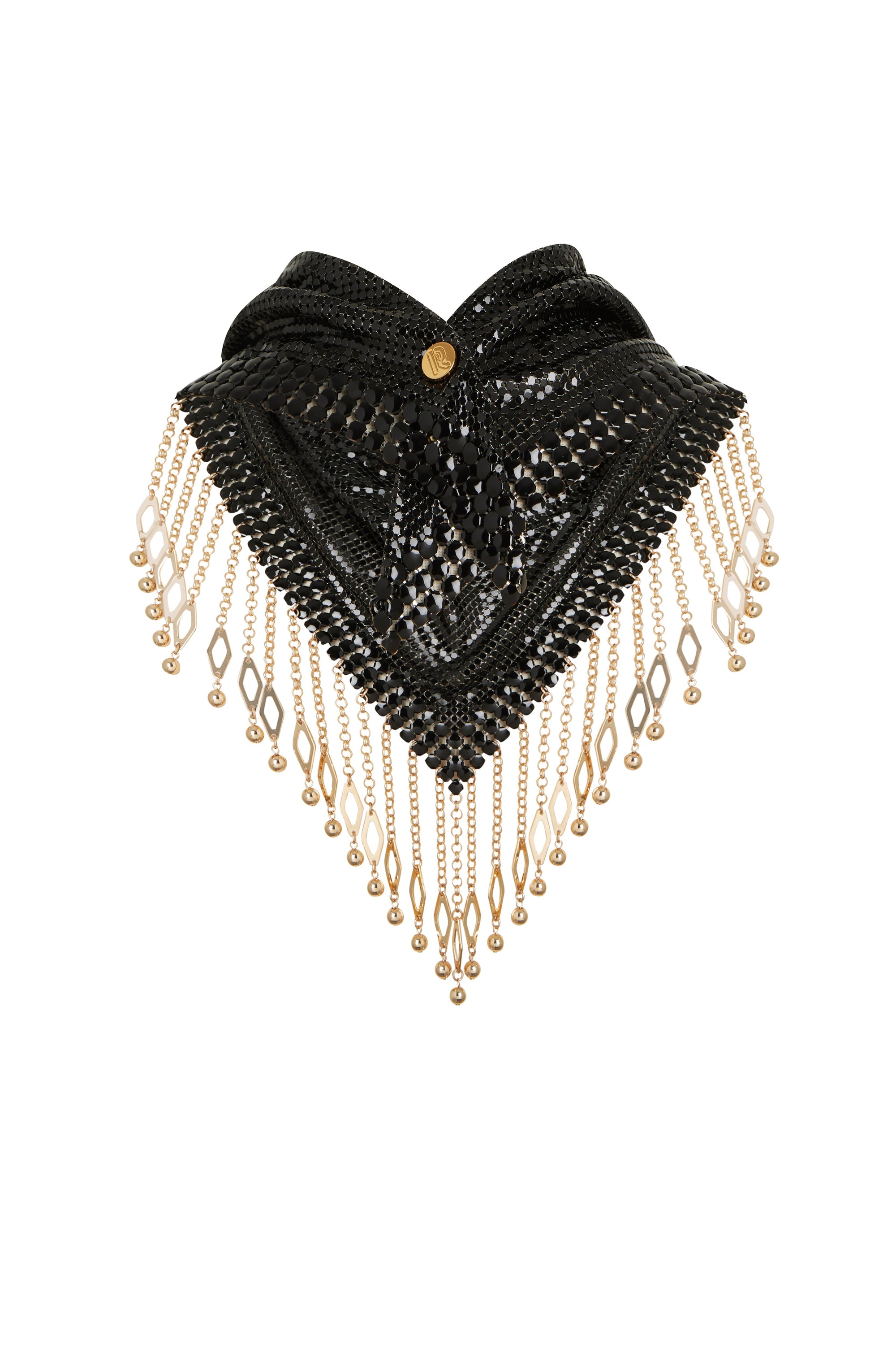Foulard à franges - Black & Gold