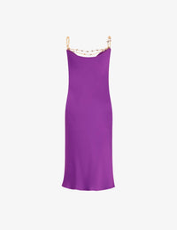 Chain mid-length dress - Violet
