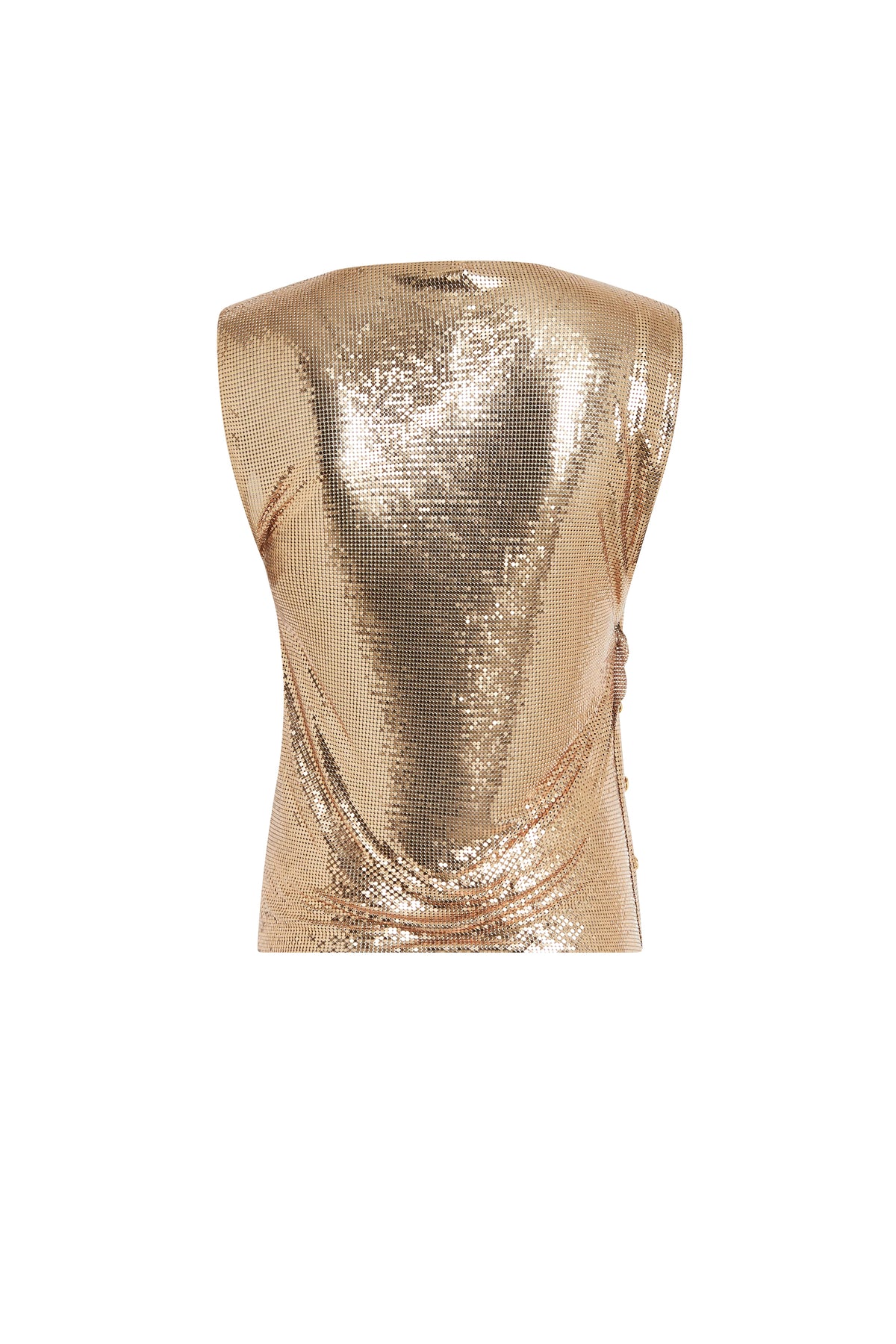 Top drapé en mesh - Gold
