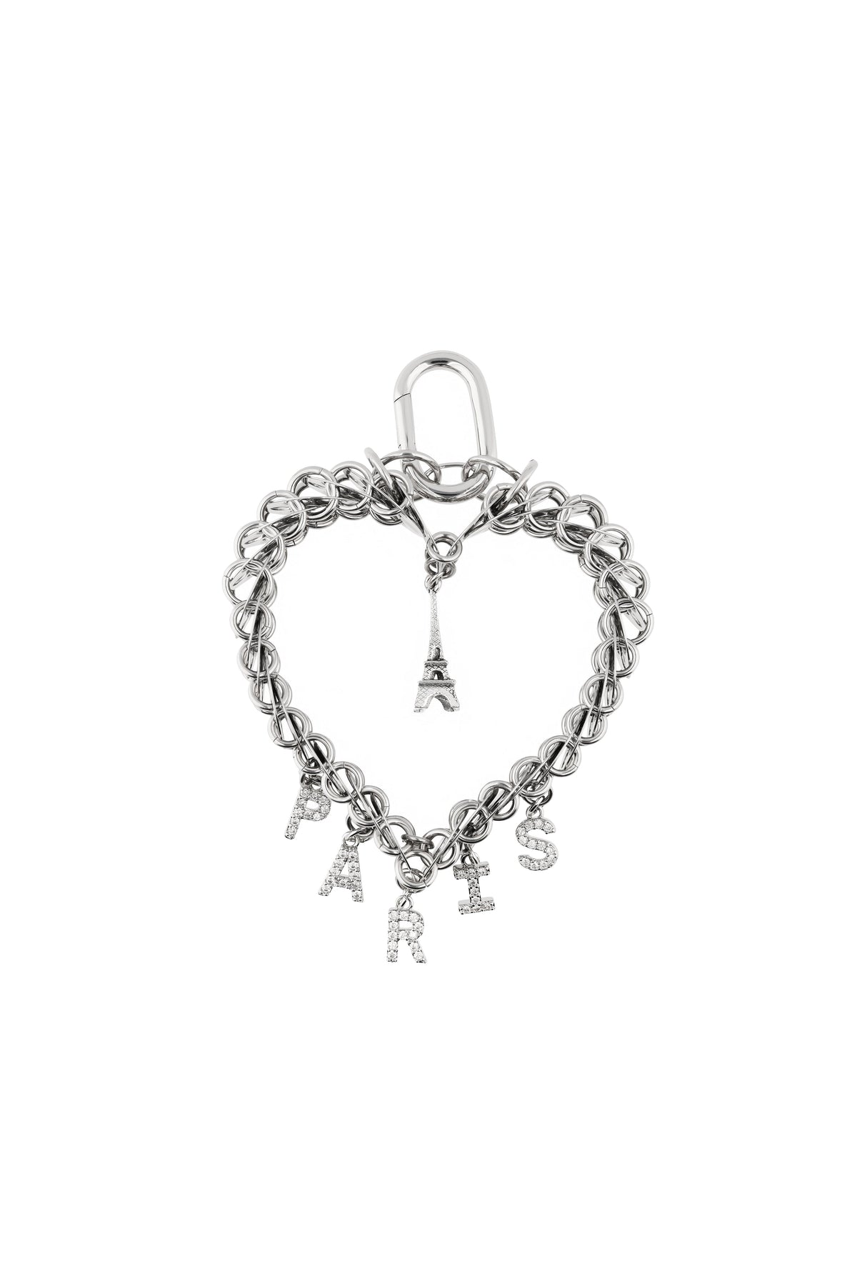 Porte-clé charm Eiffel tower - Silver