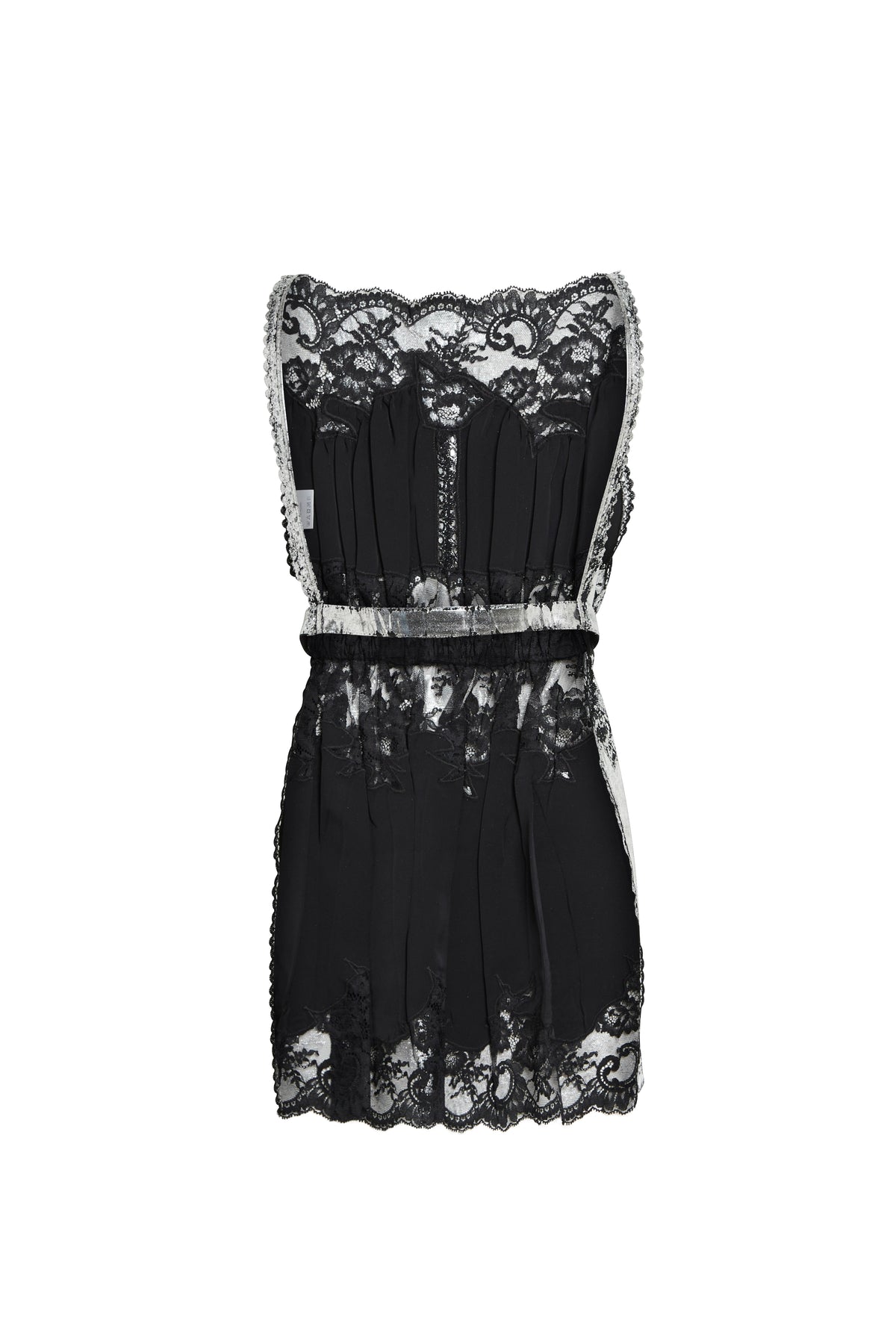 Fitted lace tank top - Black