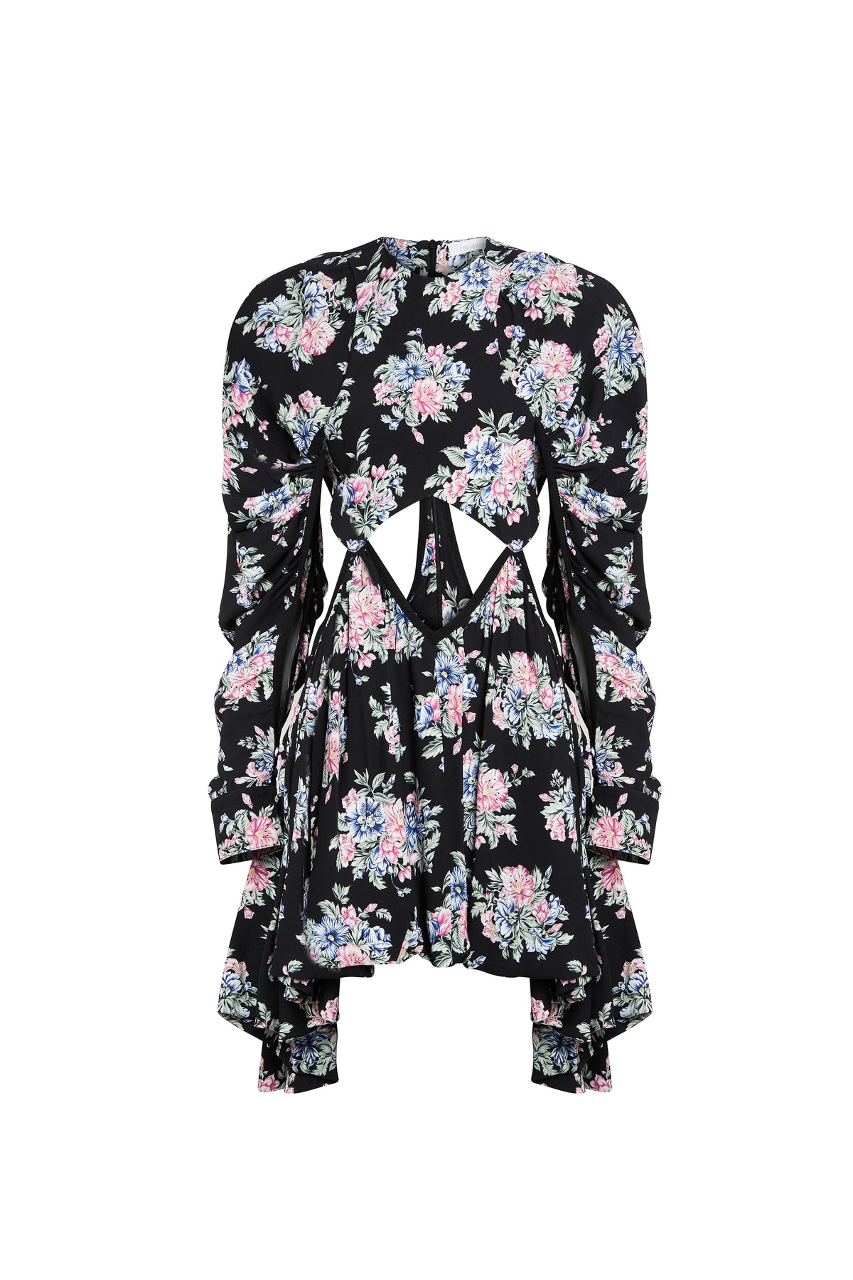 Robe courte boule Grunge Flower - Grunge Flower & Black
