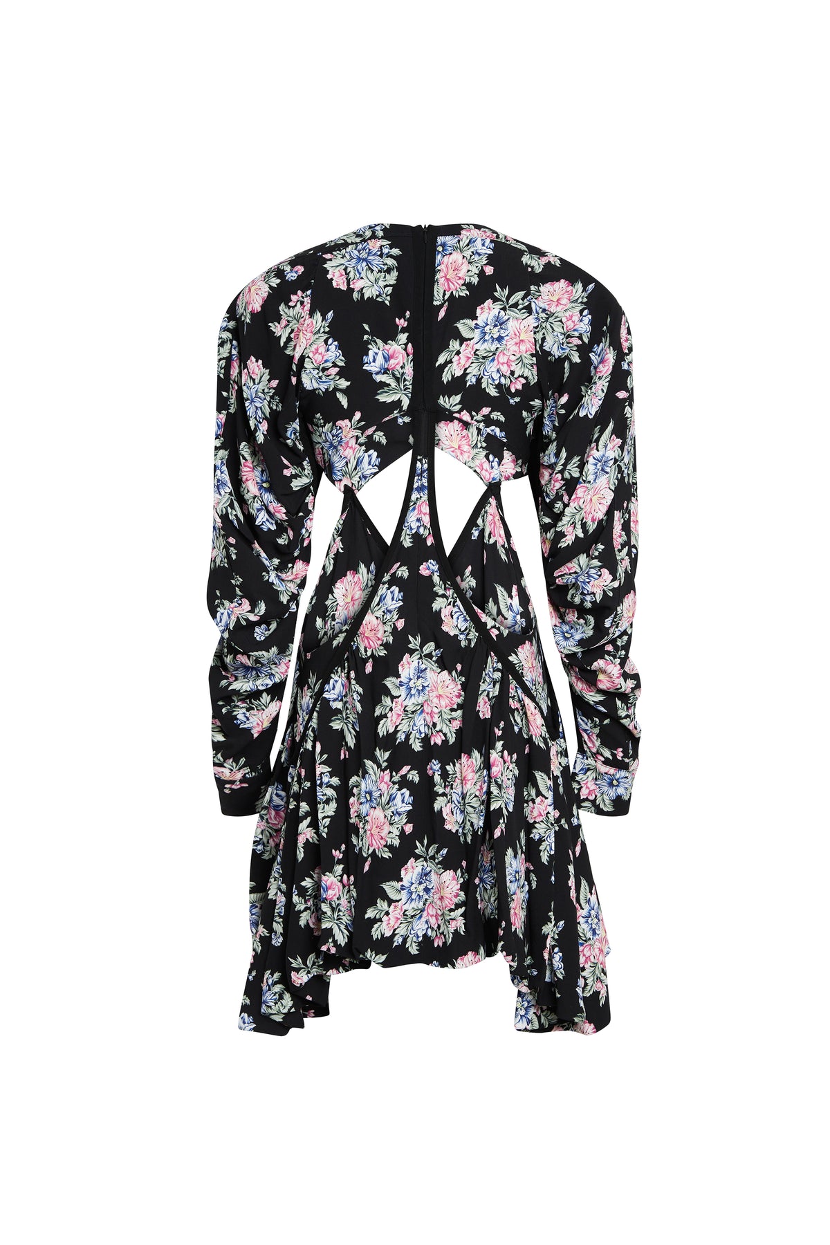 Robe courte boule Grunge Flower - Grunge Flower & Black