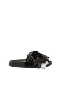 Mules ornées de sequins - Black