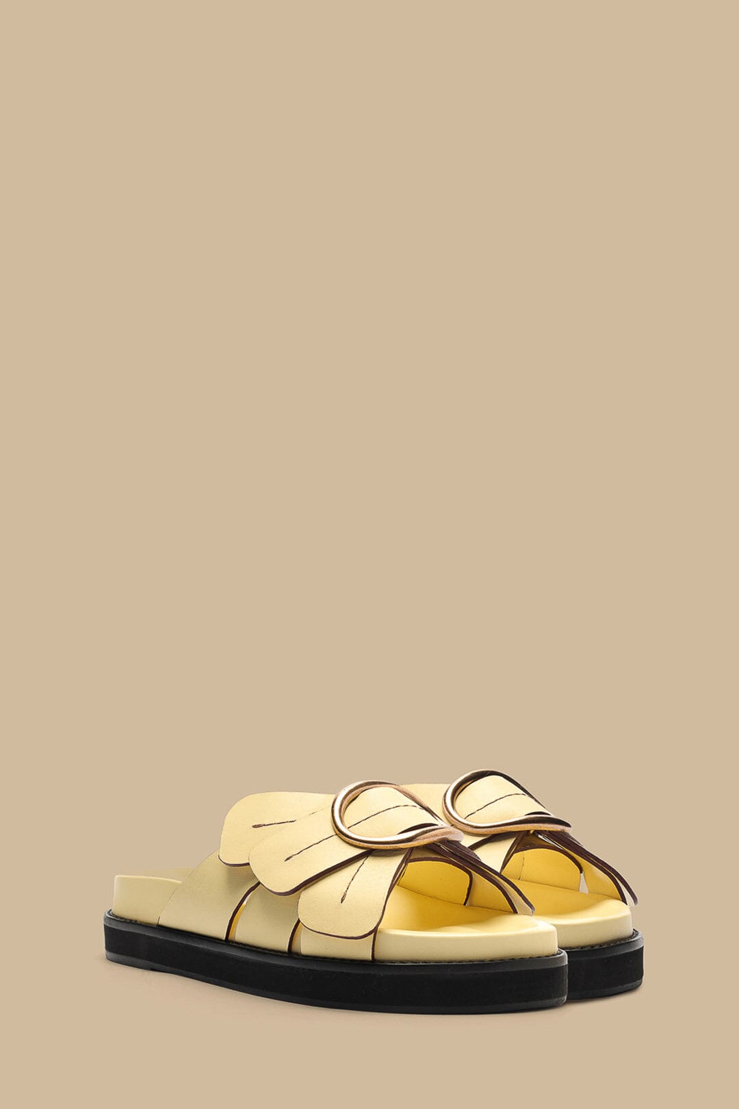 Sandales Daisy en cuir - Jaune