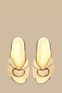 Sandales Daisy en cuir - Jaune