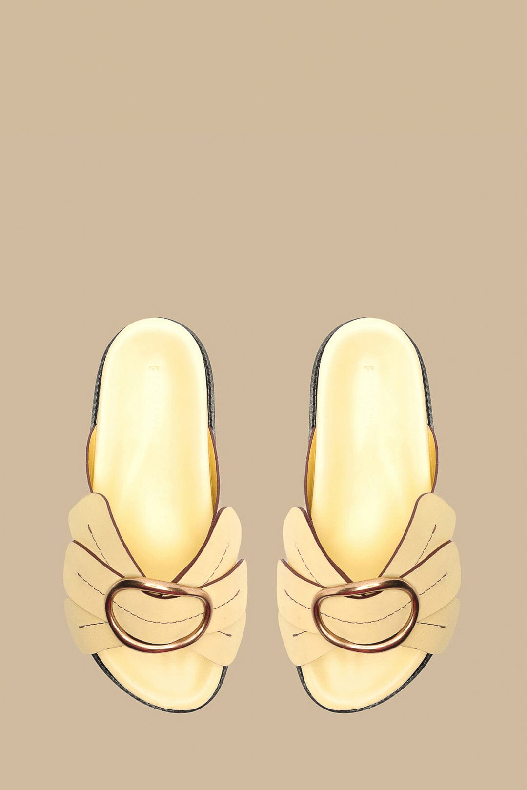 Sandales Daisy en cuir - Jaune