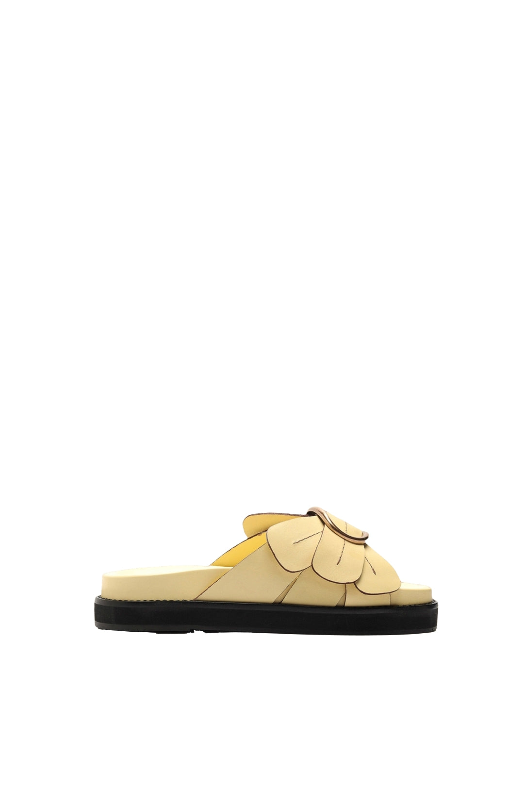 Sandales Daisy en cuir - Jaune