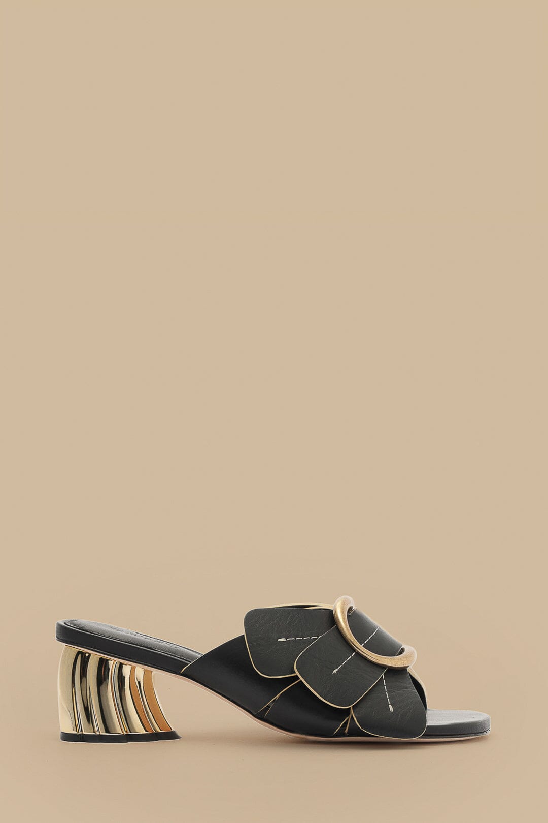 Daisy mules in leather - Black