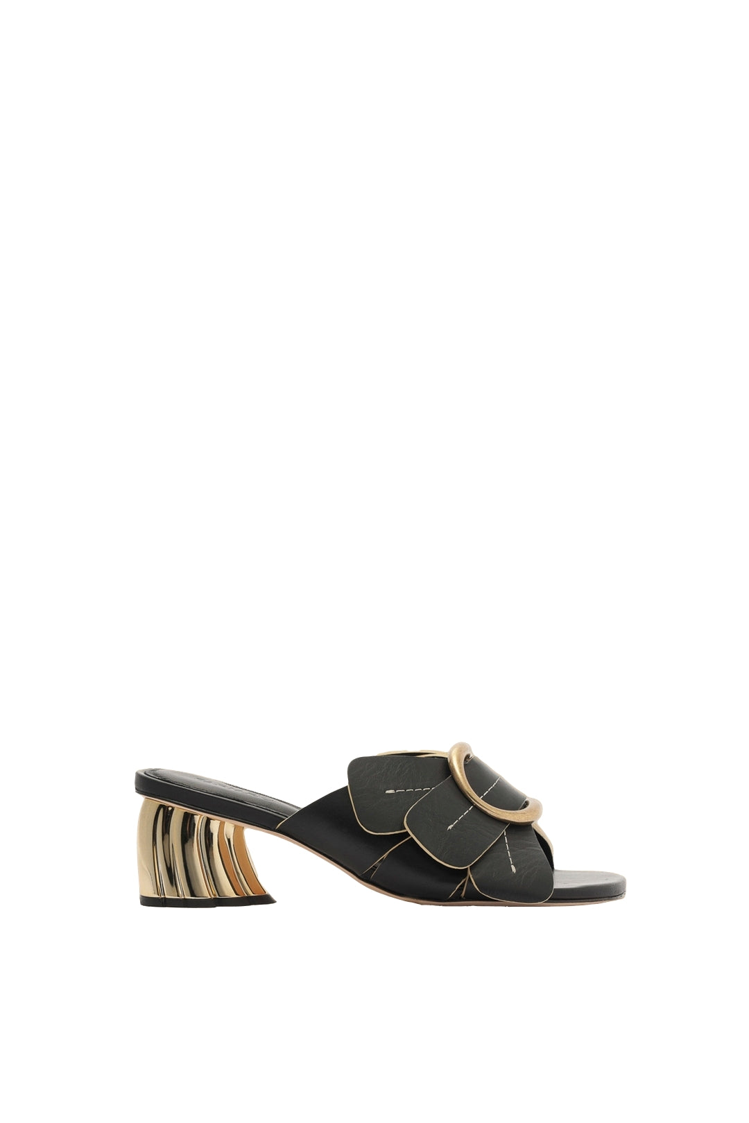 Daisy mules in leather - Black