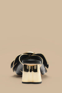 Daisy mules in leather - Black