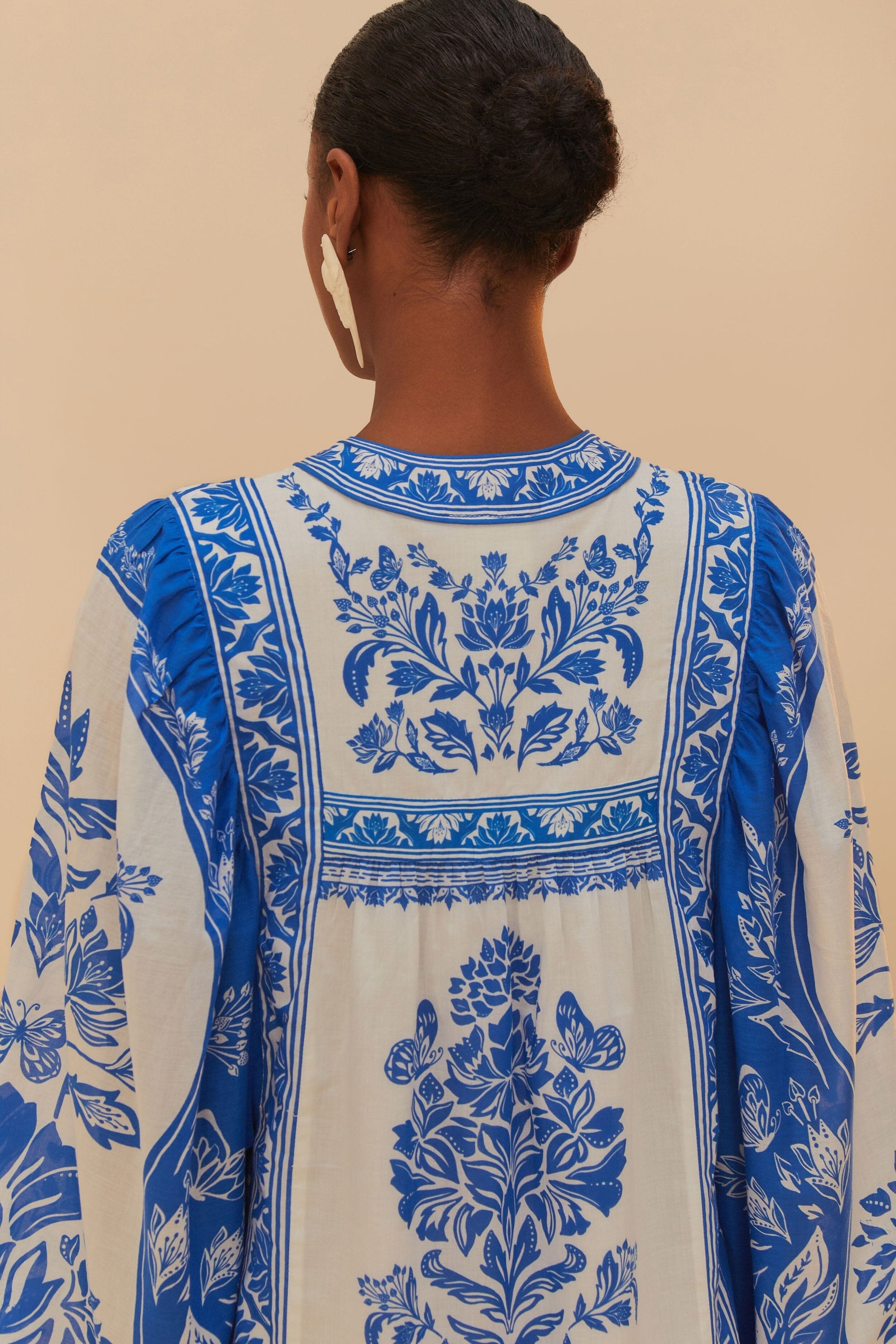 Robe longue Tapestry en coton - Bleu