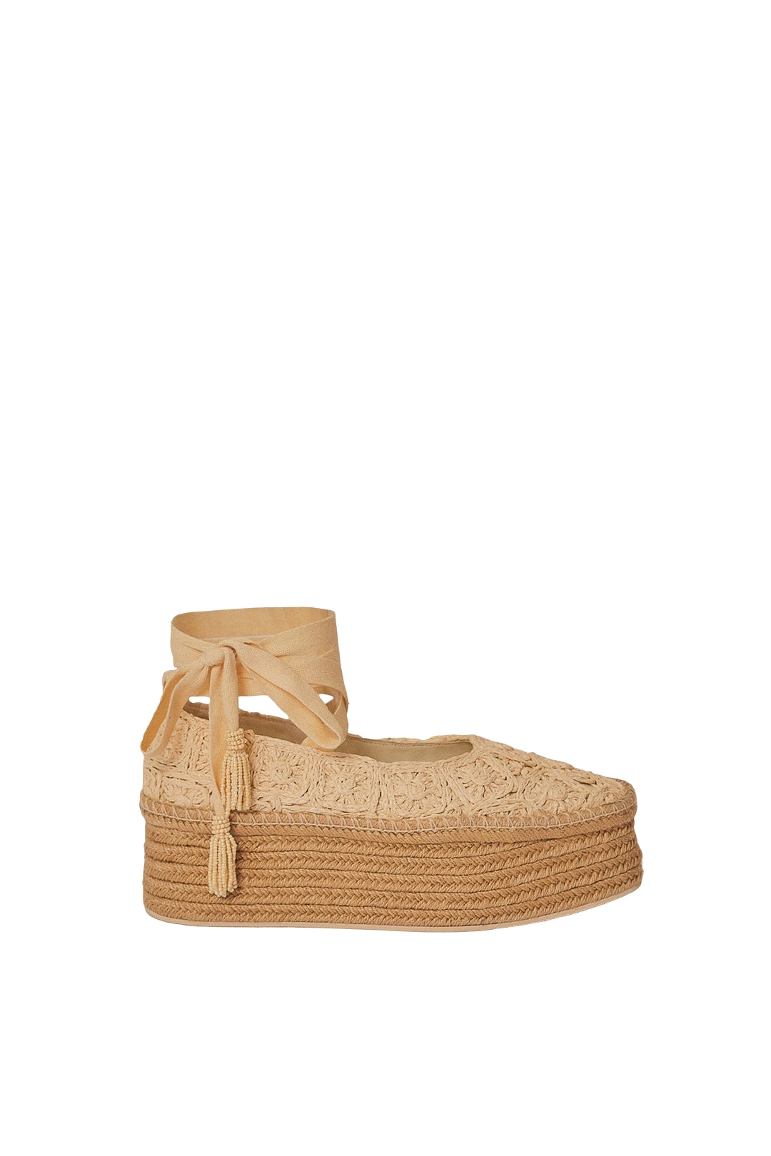 Espadrilles Ballerina compensées - Beige
