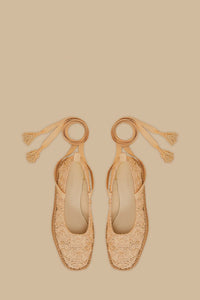 Espadrilles Ballerina compensées - Beige