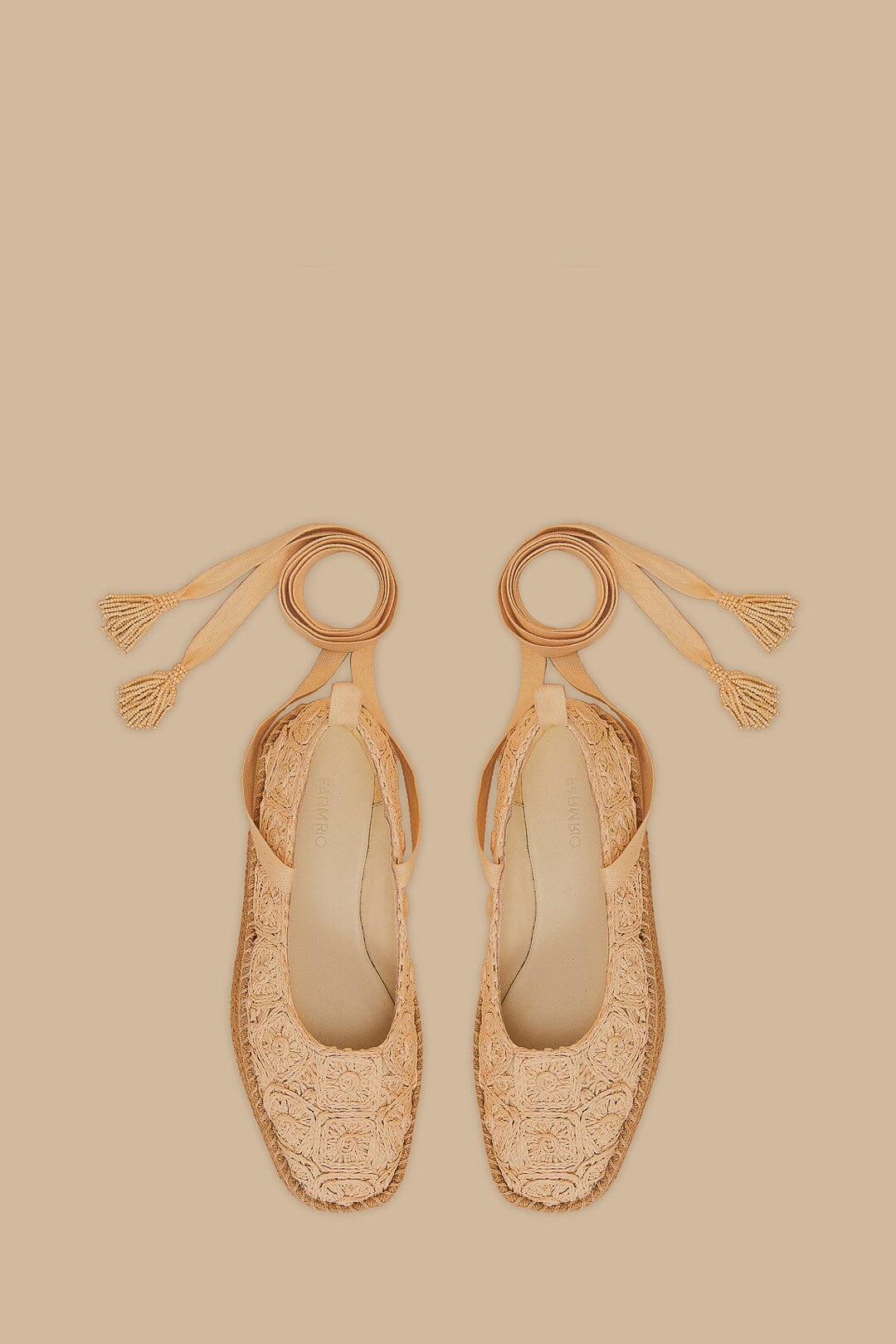 Espadrilles Ballerina compensées - Beige