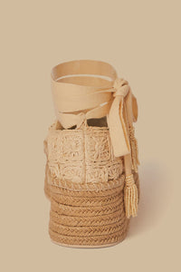Espadrilles Ballerina compensées - Beige