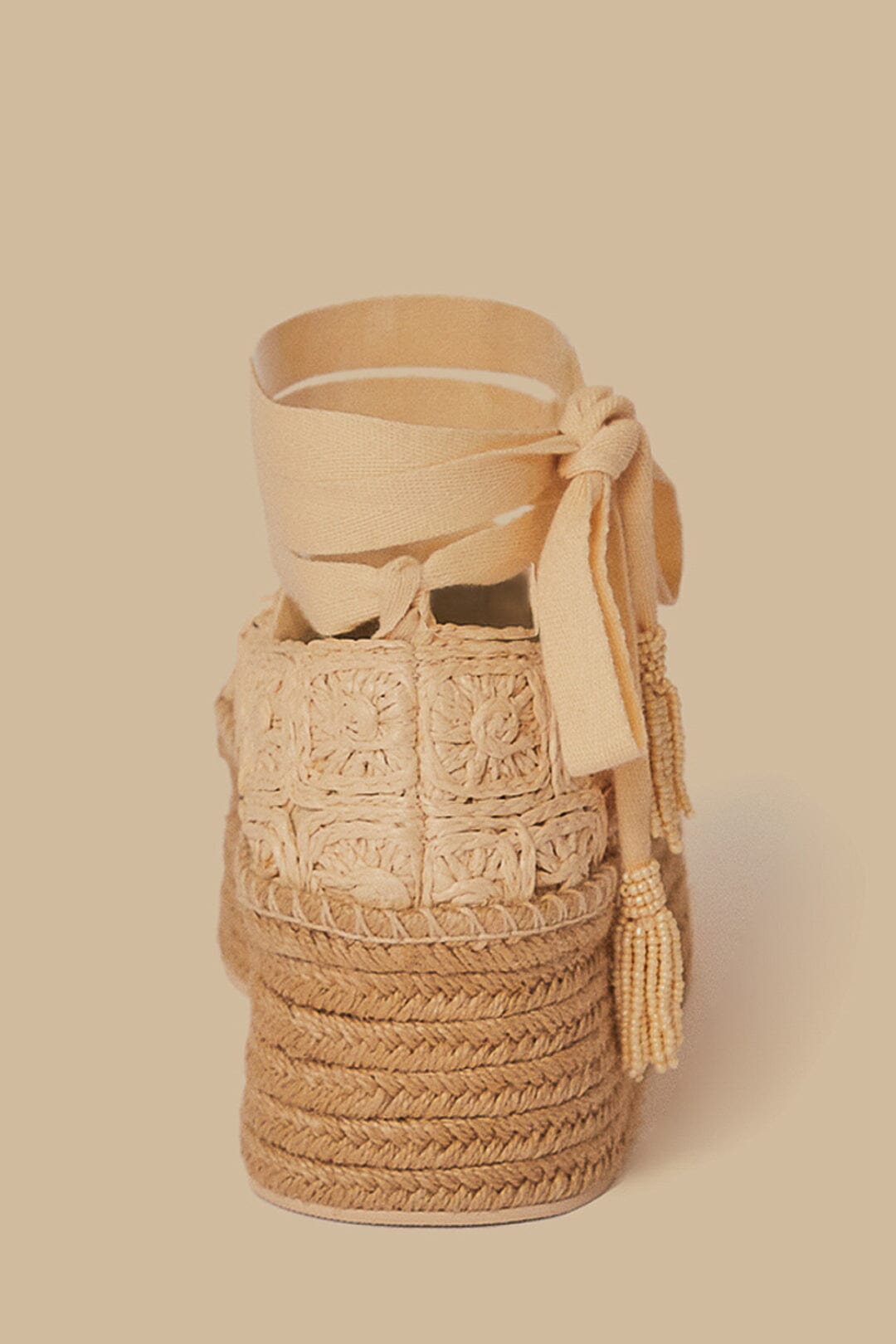 Espadrilles Ballerina compensées - Beige