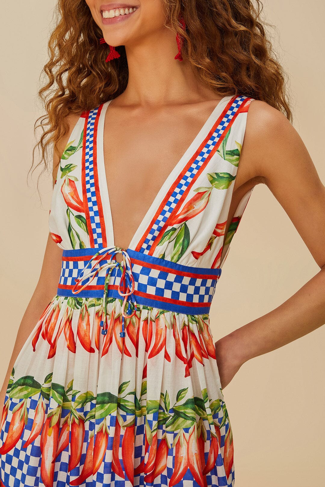 Robe midi Picnic Peppers Ainika - Multicolore