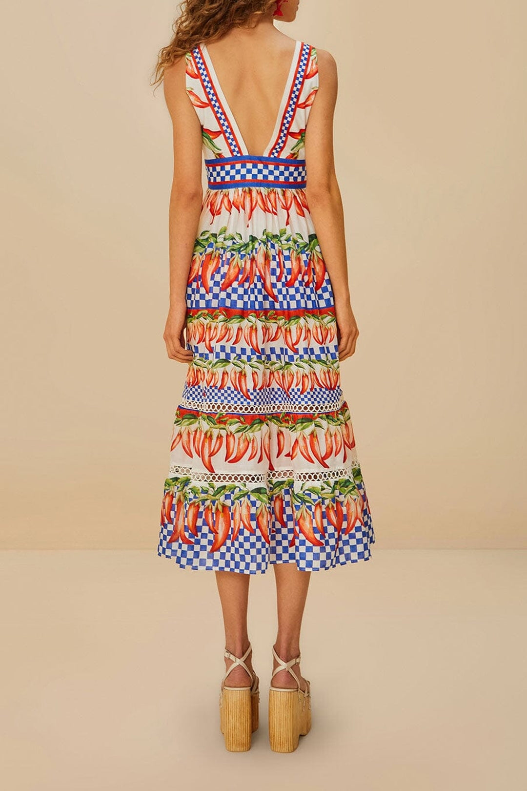 Robe midi Picnic Peppers Ainika - Multicolore