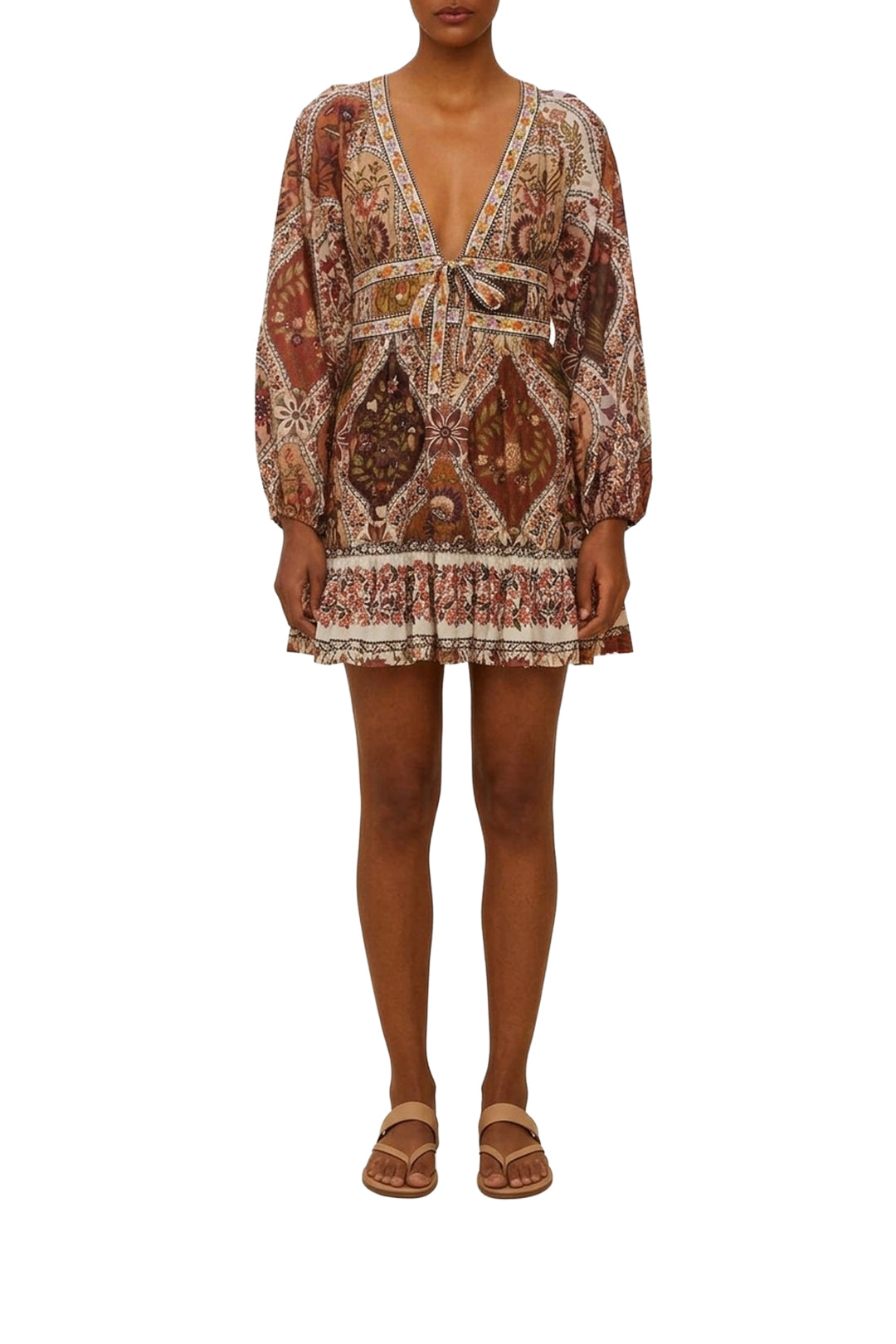 Robe courte Romantic Nature - Rouge