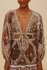 Robe courte Romantic Nature - Rouge